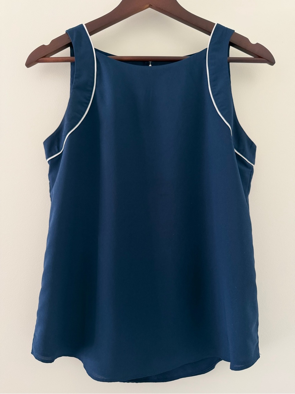 Banana Republic Navy Tank Top with White Piping